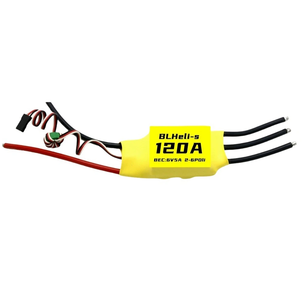 BLHeli 120A Бесщеточный ESC 6V 5A BEC 2-6S для RC FPV Многороторный дрон с фиксированным крылом