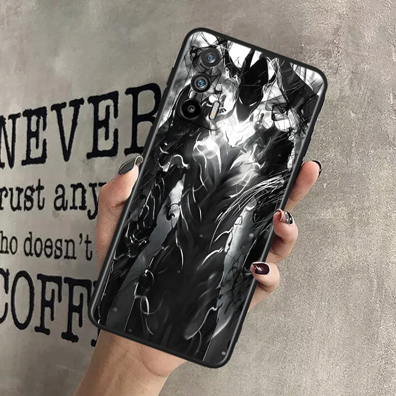 Соло Выравнивающий аниме черный телефон флейта для OPPO Reno 5 6 7 8 10 11 Z F Find X2 X3 X5 Pro Plus