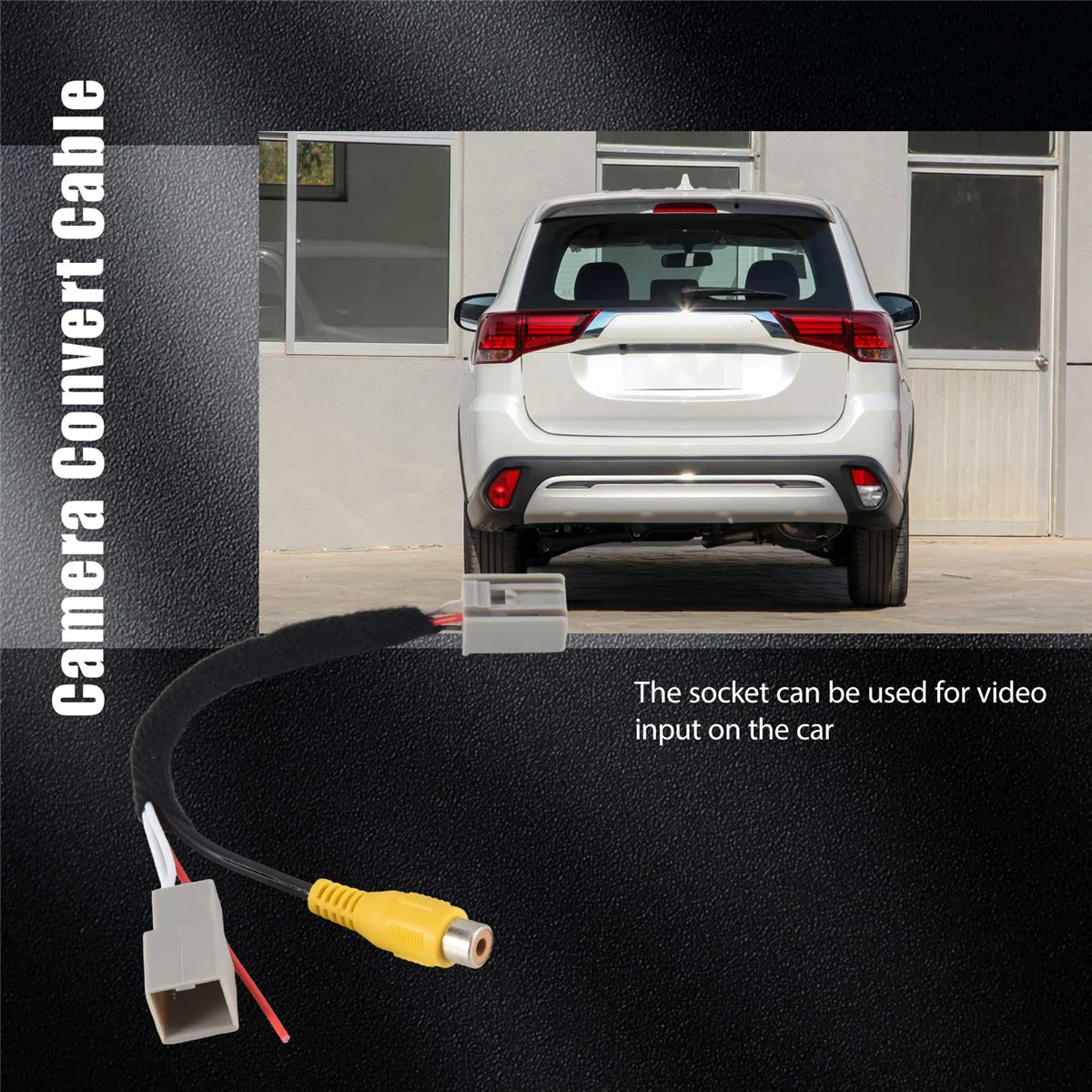 Автомобильная камера заднего вида RCA видеокамера преобразователь Кабельный