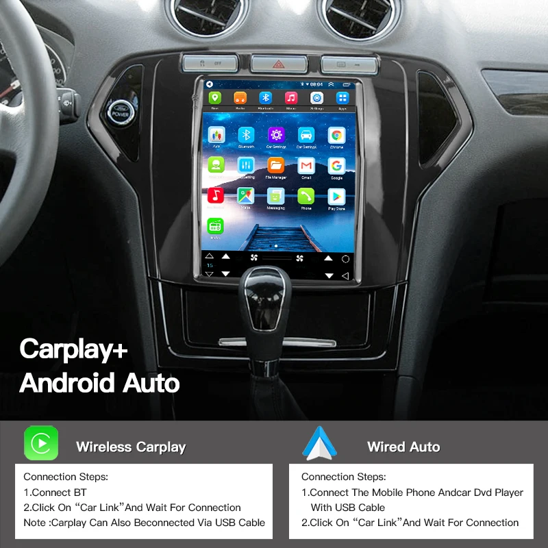 Android 13 для Tesla Style Ford Mondeo MK4 2007-2010 авторадио стерео мультимедийный плеер