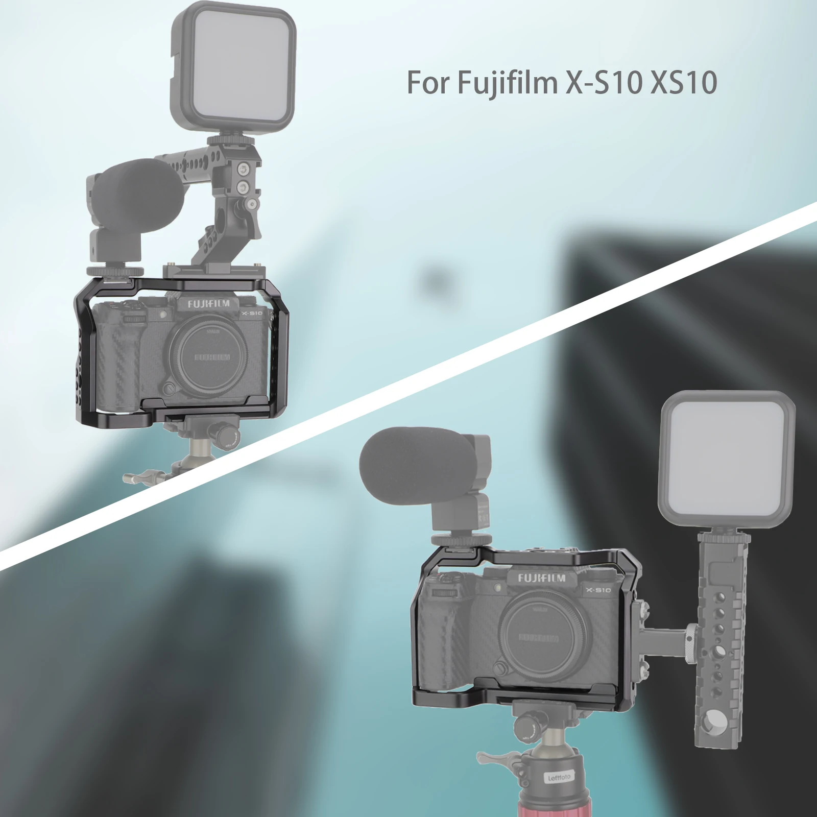 Полная клетка для камеры LEFTFOTO FUJIFILM X-S10 удлинительное крепление микрофона