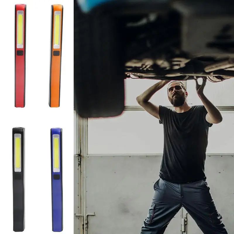 

For Auto Repairs Hiking Camping Magnetic Work Light Pocket COB LED Flood Beam Torch With 3W COB And 1W LED Pen Flashlight