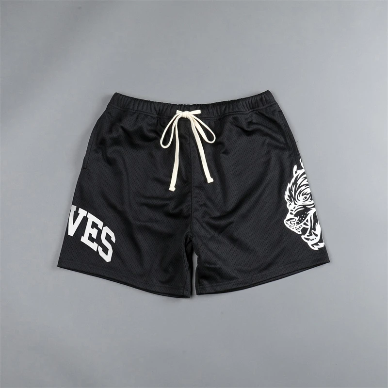 2023 Summer New Beach Men's Shorts Mesh Quick Dry Printed Fashion Quarters Street Dress Casual Men's Pants