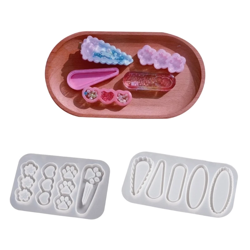 

Silicone Resin Mold Making Hair Clip Mould Silicone Casting Tool for Epoxy Resin