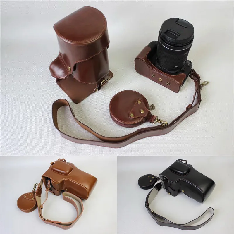 

HQ Leather Camera case Bag Grip strap for Canon Eos 77D 800D 850D Rebel T7i T8i