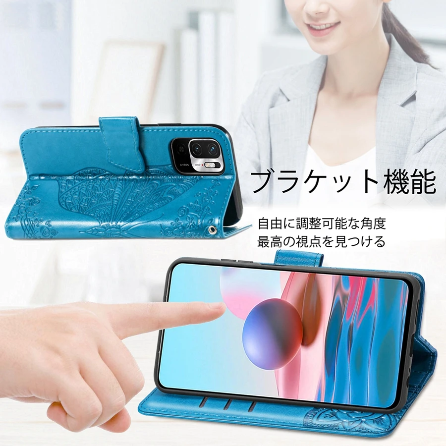 Wallet Butterfly Leather Case For Xiaomi Redmi 10 9 9A 9C 9T 8 8A Note 10/10S/10 Pro/9 Pro/8Pro Mi Poco X3 Pro 11T