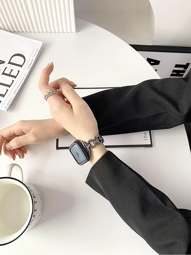 Strap For Apple watch band 44mm 40mm 42mm 38mm 41mm 45 stainless steel Metal bracelet magnetic Milanese loop Apple watch 34567se