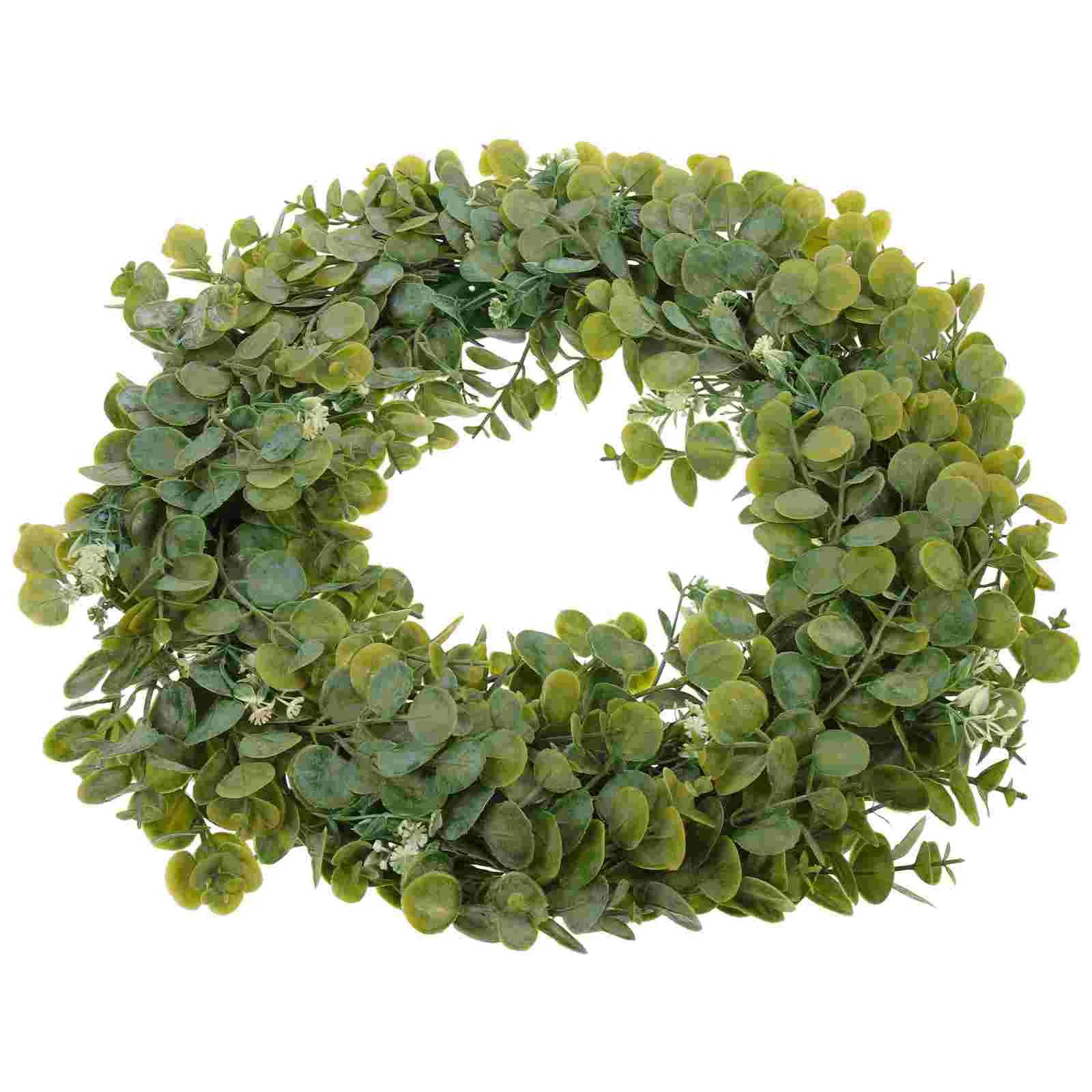 

Wreath Eucalyptus Leaf Fake Green Decoration Bay Greenery Faux Leaves Door Wreaths Garland Decor Wall Silk Farmhouse Garden