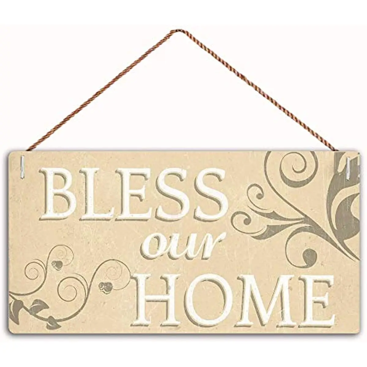 

Надпись Bless Our Home, домашний декор, винтажная классика, деревянный знак, табличка, подвесное настенное искусство, декоративный смешной знак, садовый знак постер