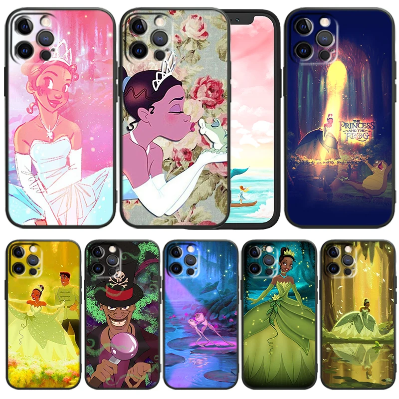 

The Princess and the Frog Phone Case For iPhone 14 13 12 Mini 11 XS Pro Max X XR 8 7 6 Plus 5 SE 2020 Black Funda TPU Cover