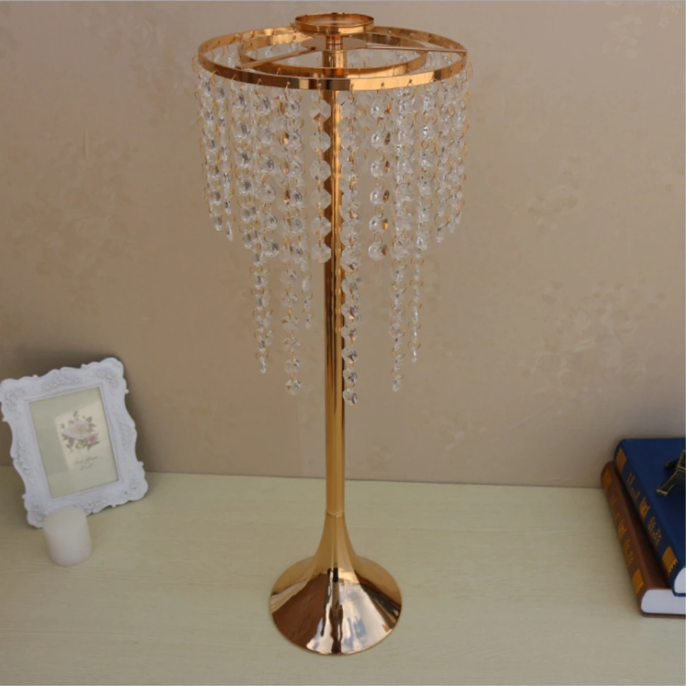 Acrylic Crystal Wedding Table Candle Sticks Flower Road Leads Event 1 Lot = 10 Pcs