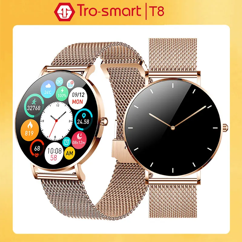

Смарт-часы Trosmart T8 женские с пульсометром и фитнес-трекером