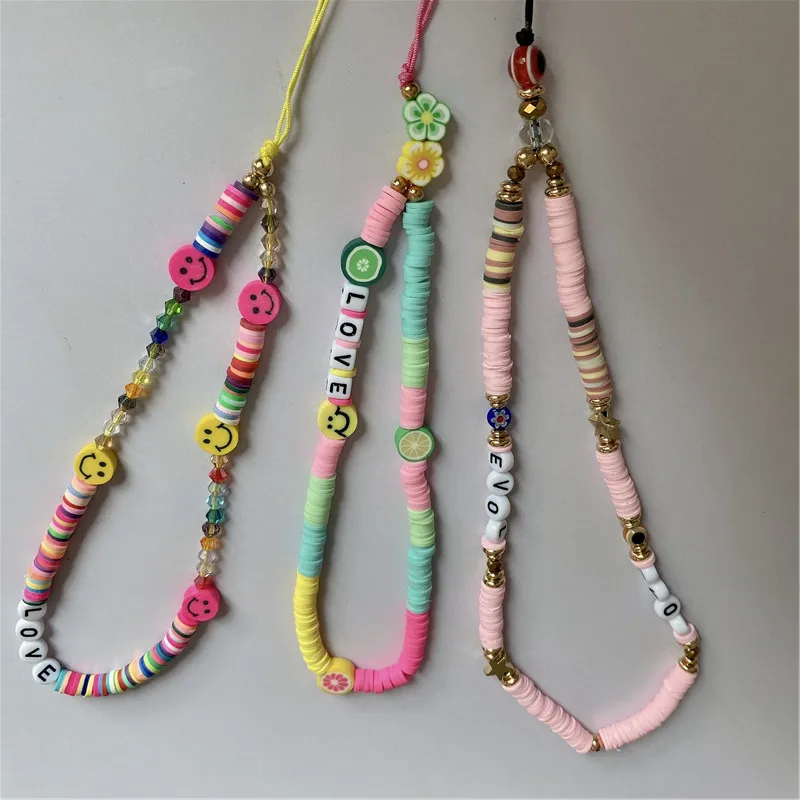 

Bohemia Pearl Phone Holder Grip for Xiaomi/Huawei/Samsung Universal Wrist Straps Chain Lanyards for Keys Multi-function