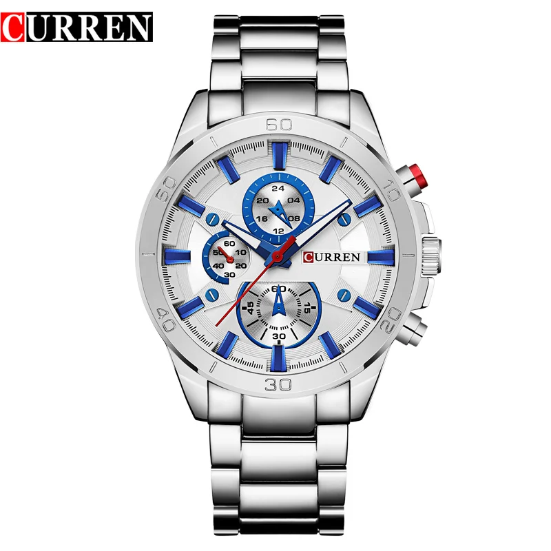 

Full Stainless Steel Watches Top Brand CURREN 8275 Casual Mens Watch Analog Sport Wristwatch Quartz Clock Male erkek saat