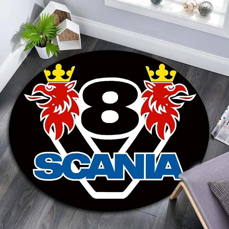 

3D Scania Round Area Rug Floor Mat Living Room Carpet Polyester Rug Mat