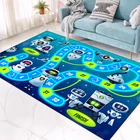 Коврик для игровой комнаты, детская настольная игра с ковром-роботом, детская спальня, гостиная, цифры, дорожка, мультяшное образование, нескользящий коврик для ползания
