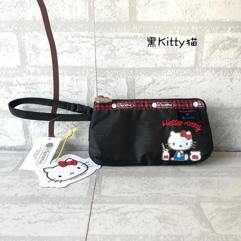 

Kawaii мультфильм Sanrio, Hello Kitty Snoopy Lesportsac Кошелек для монет клатч косметичка женская сумка для девочек