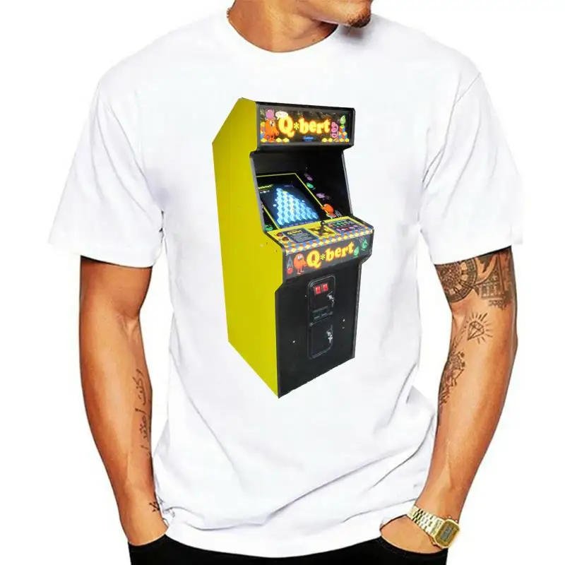 

Men t-shirt Q Bert Retro Arcade Game 2.0 tshirt Women t shirt