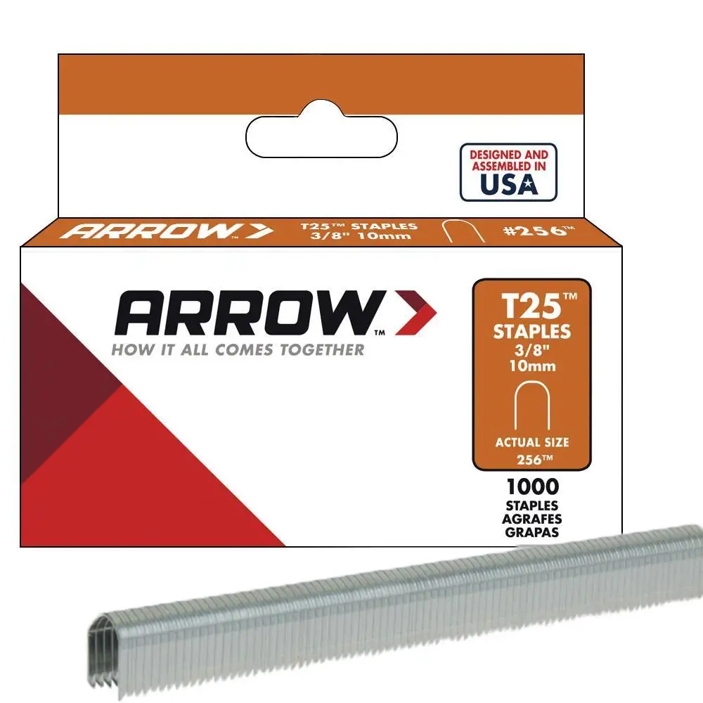 Arrow ar256 10mm 1000 pcs professional u type staple 1000 pcs 10mm heavy duty u type grooved staple wire