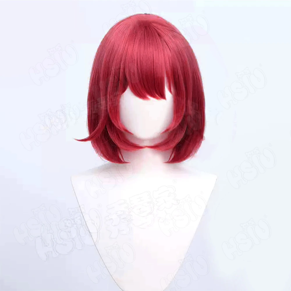 Парик для косплея аниме Akagami no Shirayukihime Shirayuki ярко-красный с короткими волосами