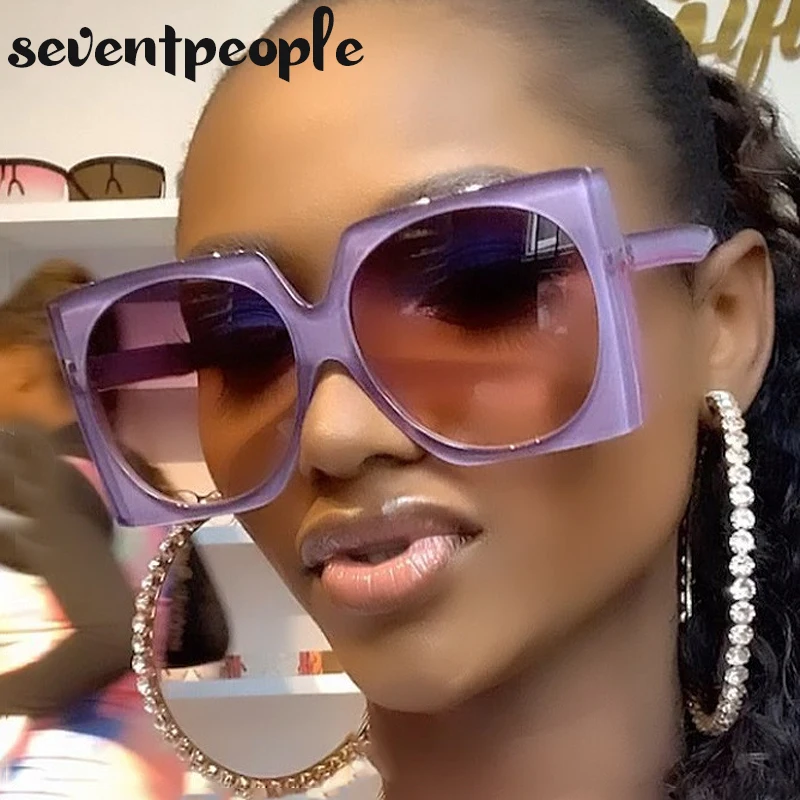 

Oversized Square Sunglasses Women Fashion Big Frame Sun Glasses for Men 2022 Luxury Brand Designer Sunglass Female Lunette Femme