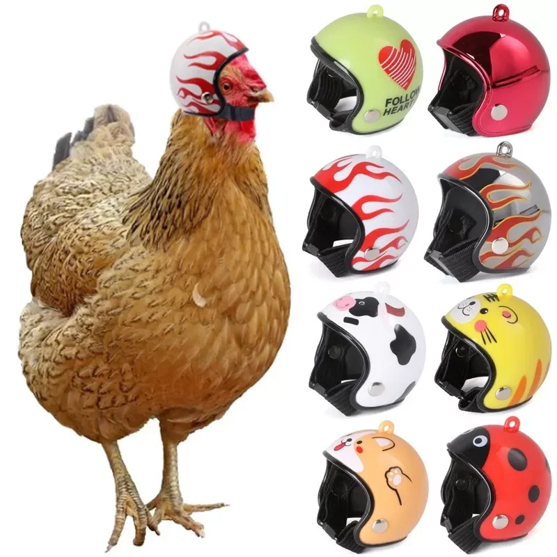 

2022JMT 1PC Chicken Helmet Small Pet Hard Hat Bird Duck Quail Hat Headgear Pet Chicken Helmet Bird Head Helmet Pet Supplies