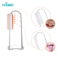 1pcs baby infant teeth brush thumb cover silicone coated tongue gums massager finger tooth brush cleaner brush kids