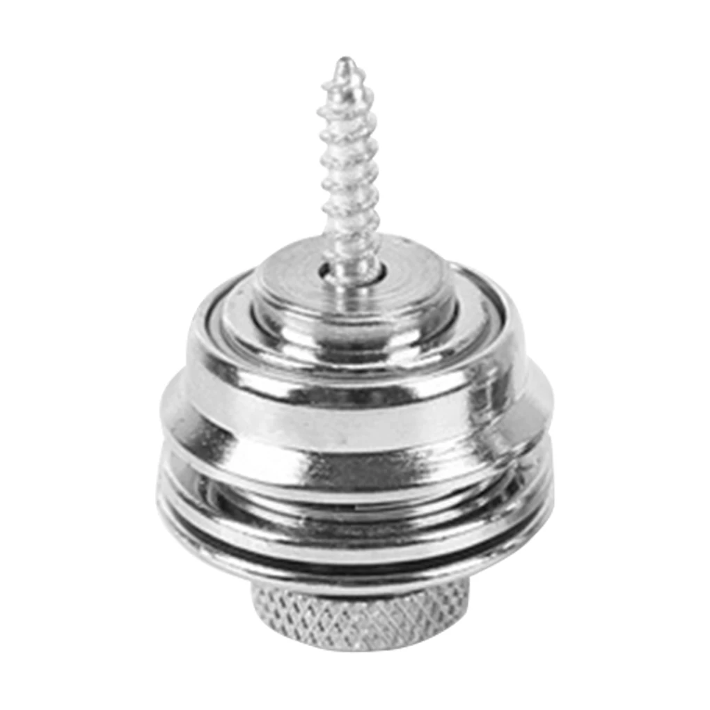 

Acoustic Guitar Strap End Screw Pin Guitar Shoulder Belt Non-slip Metal Button Block, Silver