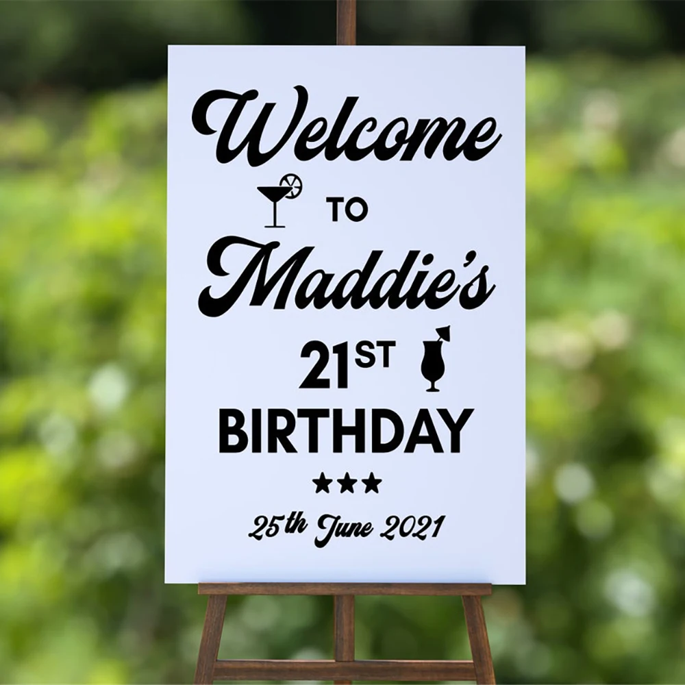 

Индивидуальные наклейки на день рождения DECALYANG, зеркальные наклейки на день рождения, наклейки на день рождения, виниловые наклейки, 21st W17