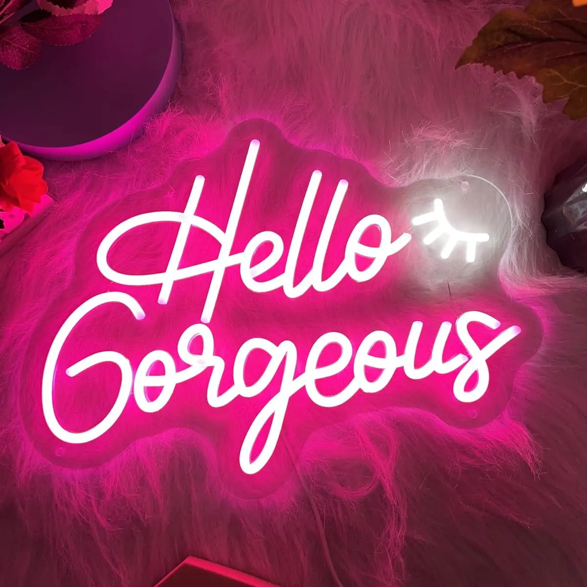 Неоновая вывеска HELLO GORGEOUS