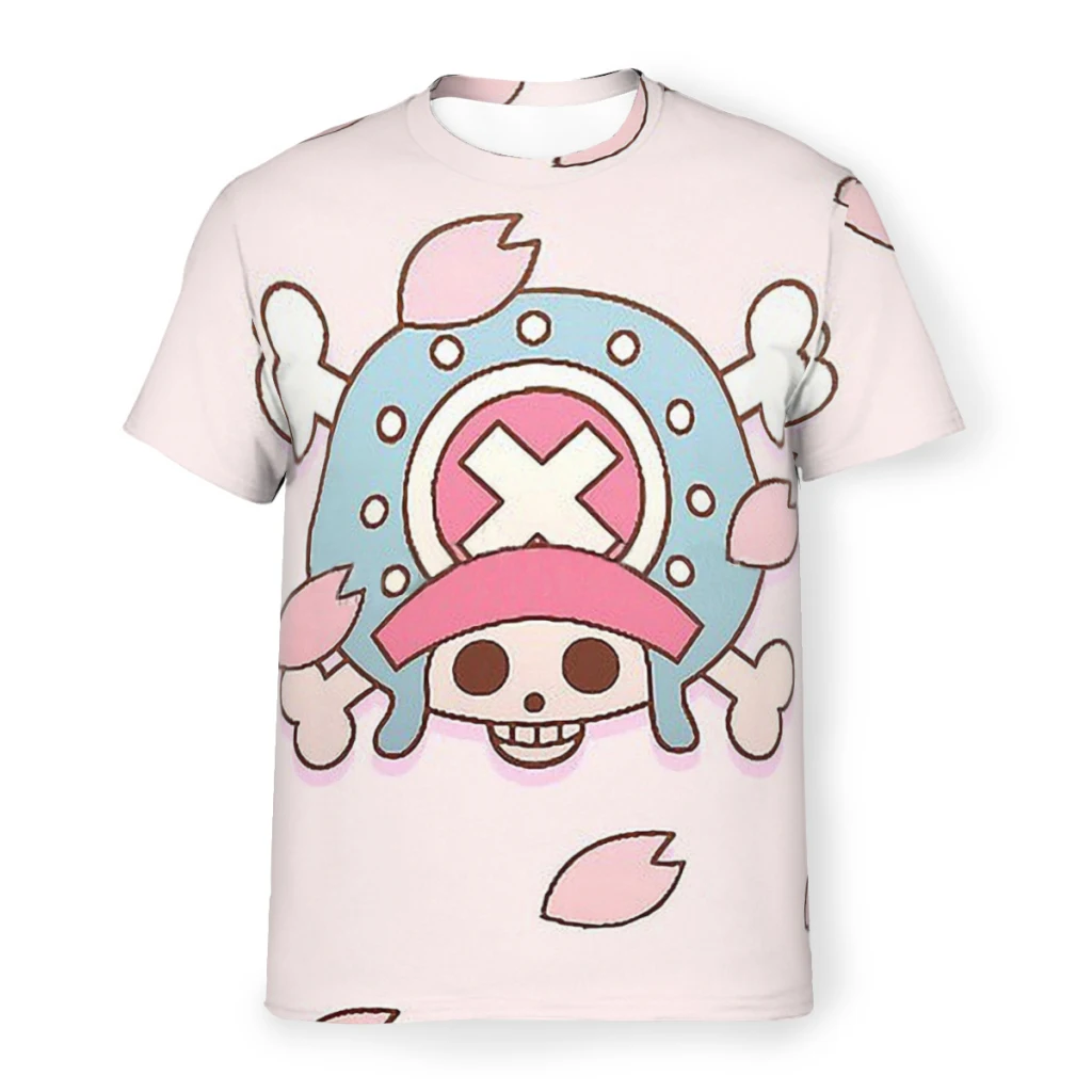 

Тони Чоппер флаг Сакура цветы специальная полиэфирная Футболка Цельный Обезьяна D. Luffy аниме Удобная тонкая футболка