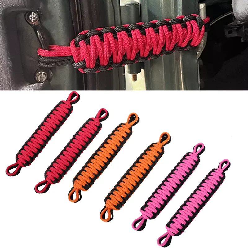 

2PCS Car Door Limit Rope Belt Adjustable Restriction Protection Strap Accessories For 1997-2017 Jeep Wrangler JKU TJ CJ YJ JK