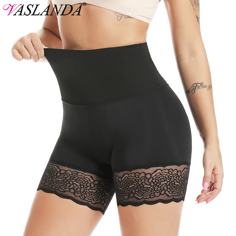 

High Waist Tummy Control Panties Lace Slip Shorts for Under Dresses Women Anti Chafing Underwear Boyshorts Slimming Shapewear