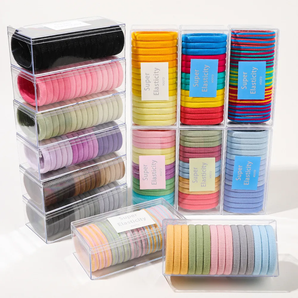 

15Pcs/box Boxed Scrunchies High Appearance Level Towel High Elastic Rubber Band Women's Hair Rope Hair Accessories
