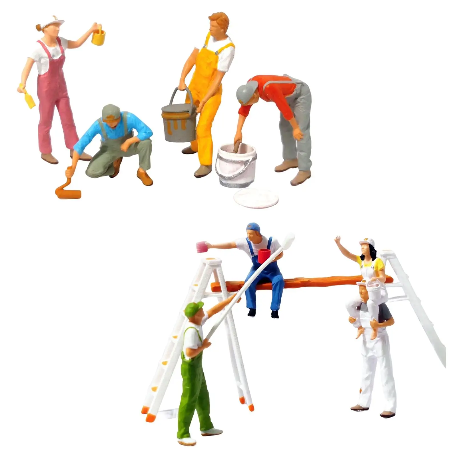 

1:87 Figure Decorator Miniature Female and Male Character for Train Railways