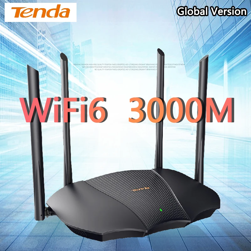 Tenda Original AX12 Dual Band MESH Gigabit Wi-Fi 6 Router Home Wifi Signal Amplifier AX3000M 5G WiFi Global Version