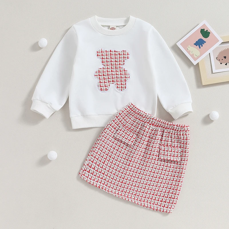 

Женский комплект из юбки и топа, с длинным рукавом и вышивкой