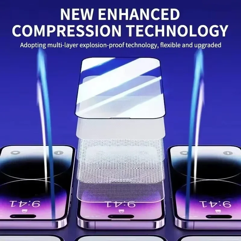 2 шт. антишпионское закаленное стекло без пыли для IPhone 16 15 13 14 Pro Max Plus защитная