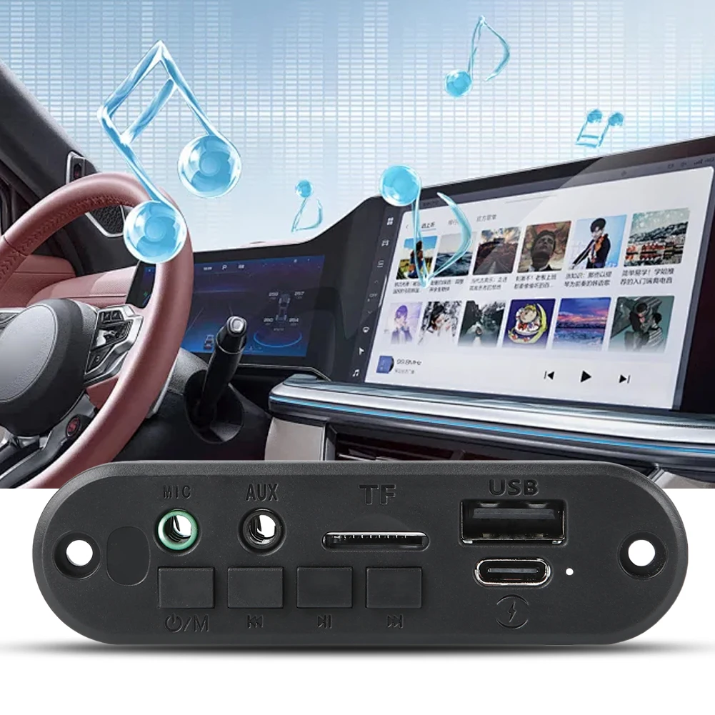 Автомобильный FM-радиомодуль TF AUX USB Запись 3 7 в 6 Вт усилитель DIY MP3-плеер 5 мм