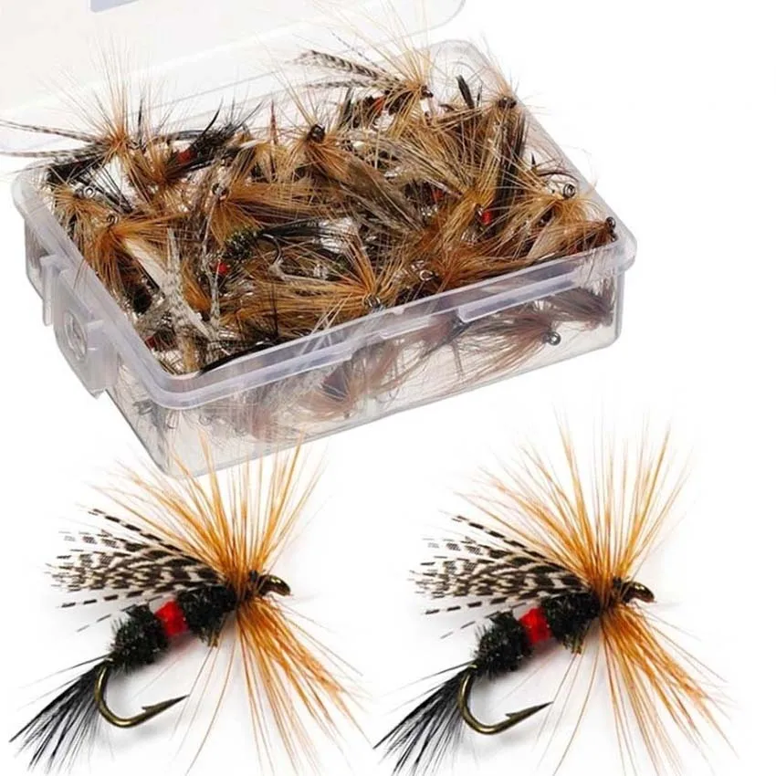 

10Pcs/Box Insects Flies Fly Fishing Lures Dragonfly Topwater Bait Dry Flies Trout Artificial Crank Hook Insects Lure