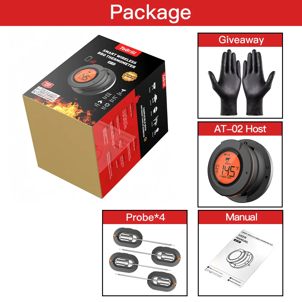 

WENMEICE Беспроводной термометр для барбекю