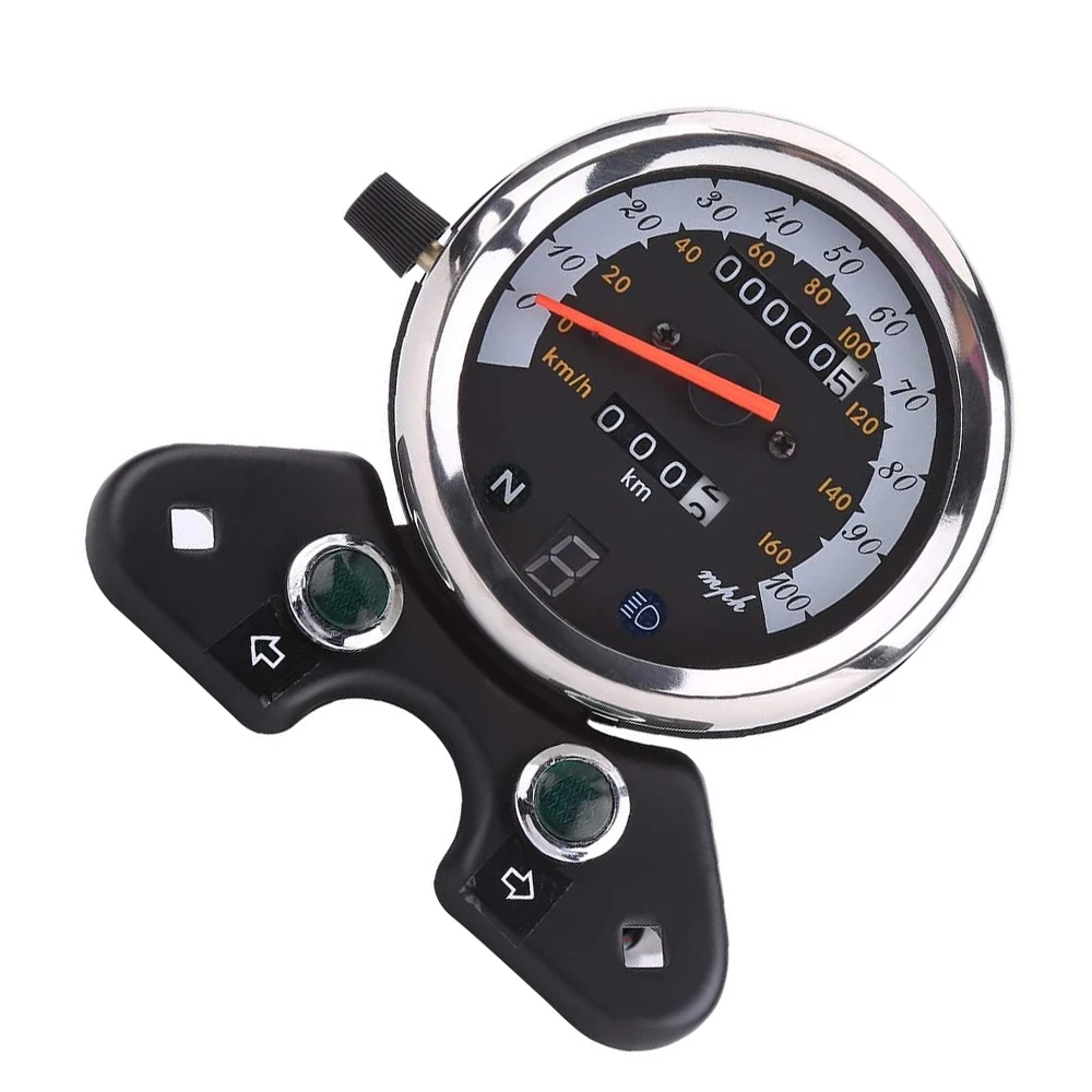 12 В мотоциклетный светодиодный одометр спидометр тахометр двойной для Suzuki Cafe Racer