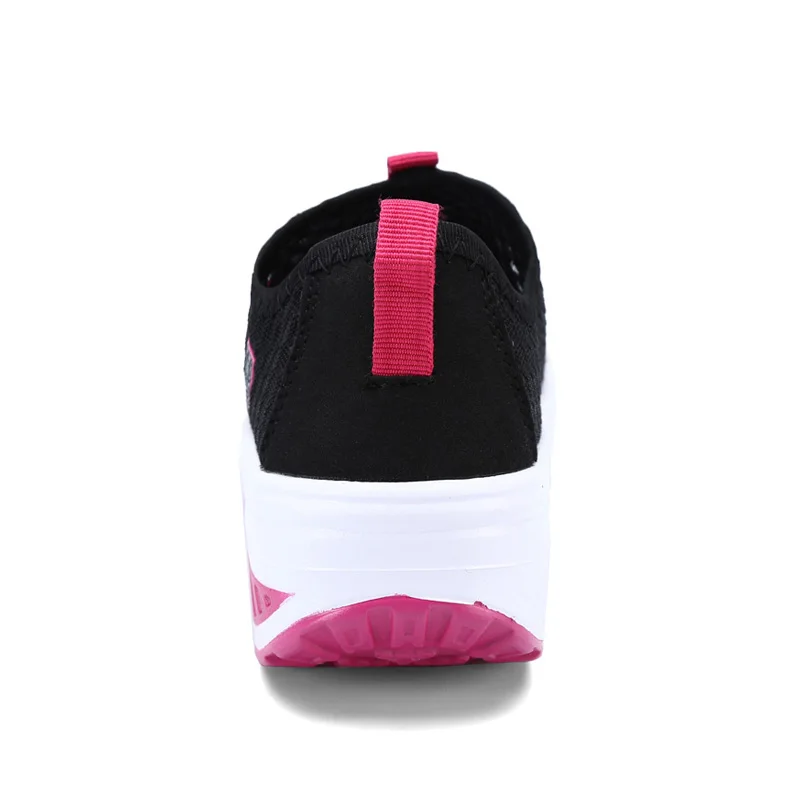 Women's Walking Shoes Ladies Slip on Fashion Fitness Tennis Trainers Breathable Shake Shoes Casual Mesh Platform Sneakers