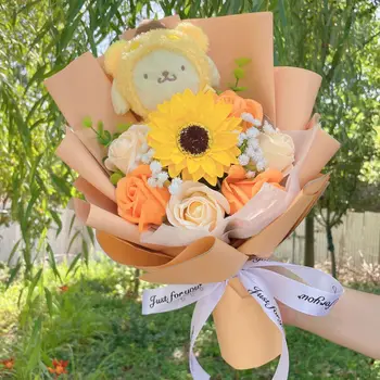 Cartoon Character Plush Bouquet Gift Box - My Melody, Kuromi, Cinnamoroll 5