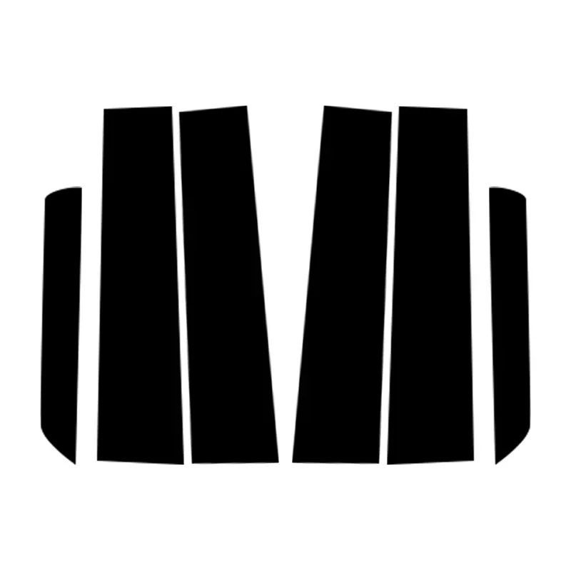 

6 шт. глянцевый черный для Ford Ranger 2023 2024 2025 автомобильные дверные стойки, оконные стойки, молдинговая крышка, комплект наклеек, наклейки, аксессуары