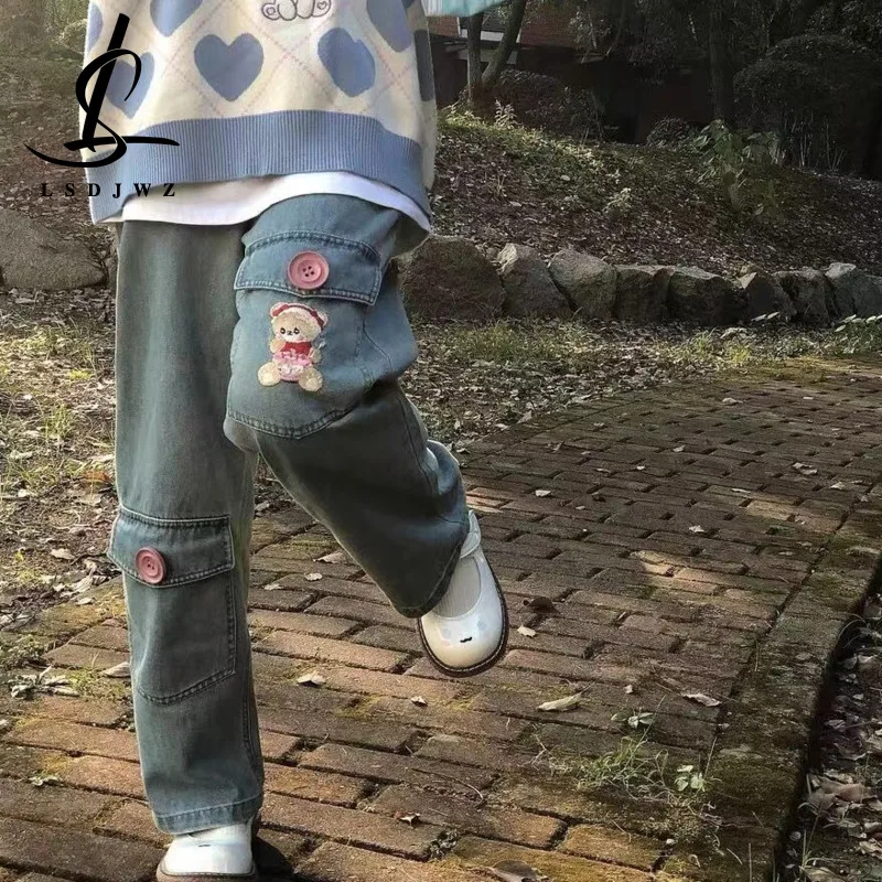 

Джинсы женские Мешковатые с завышенной талией, Y2k