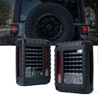 clear lens taillights assembly tail lights with turn signal back up rear lights for 2007 2018 jeep wrangler jk jku auto led