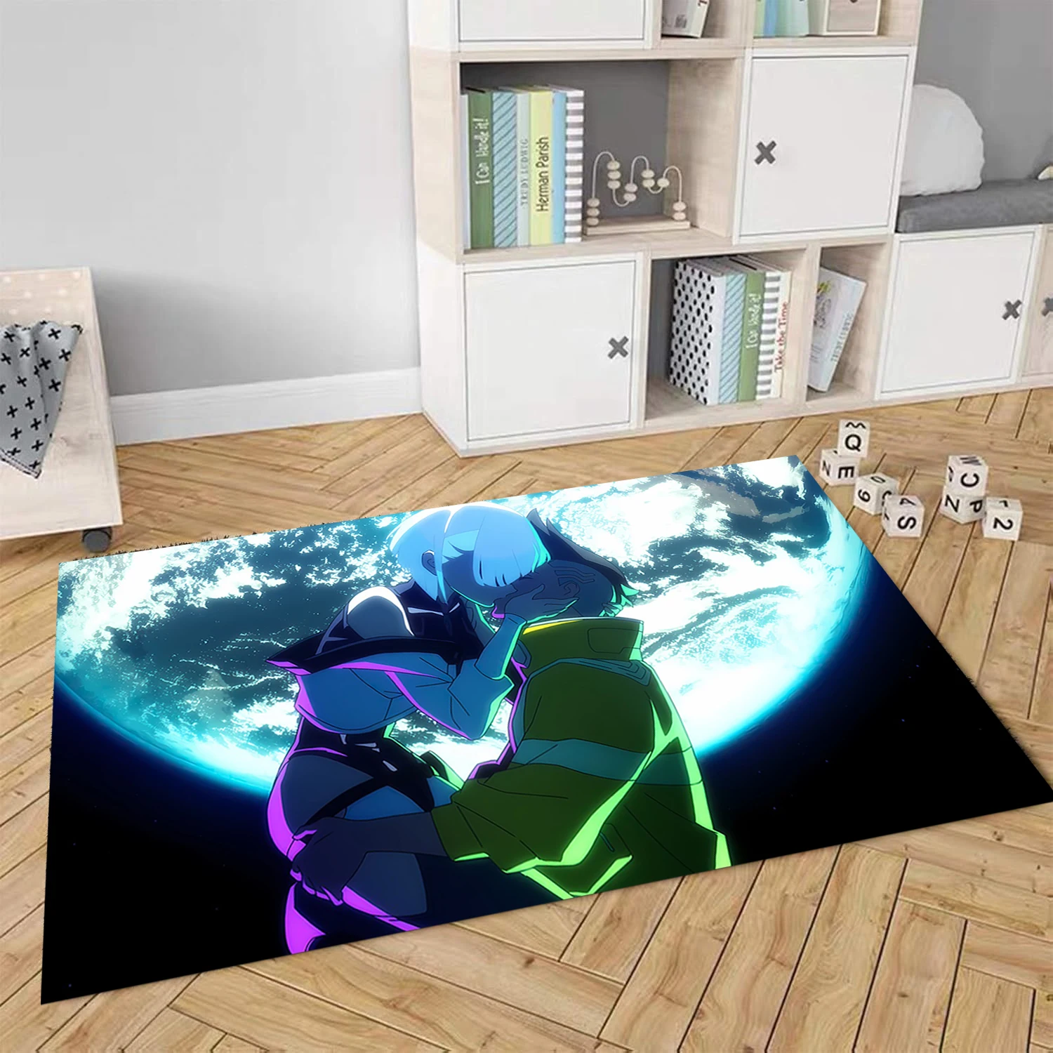 Anime Game C-Cyberpunk E-Edgerunners mat for Living Room Bedroom Home Sofa Decoration Balcony Washable Rug Decor