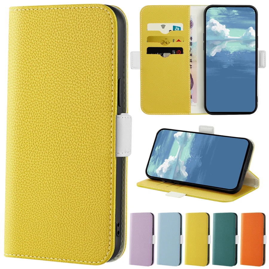 

Wallet Lychee Magnetic Flip Leather Case For Nokia G21 Nokia G11 Drop Protection Case For Nokia G21 Nokia G11 Candy Color Case