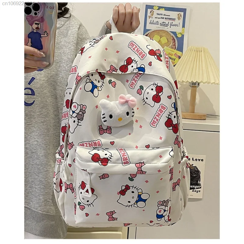 Sanrio Helllo Kitty женский милый рюкзак с граффити в студенческом стиле практичный